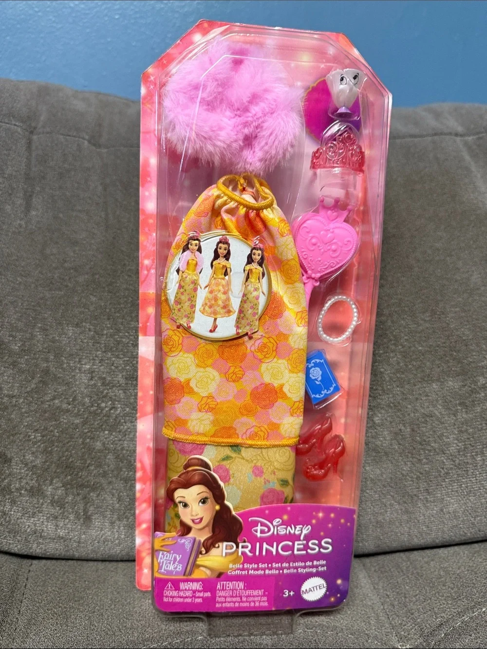 Disney Princess Belle Style Accessory Set - Yellow & Pink